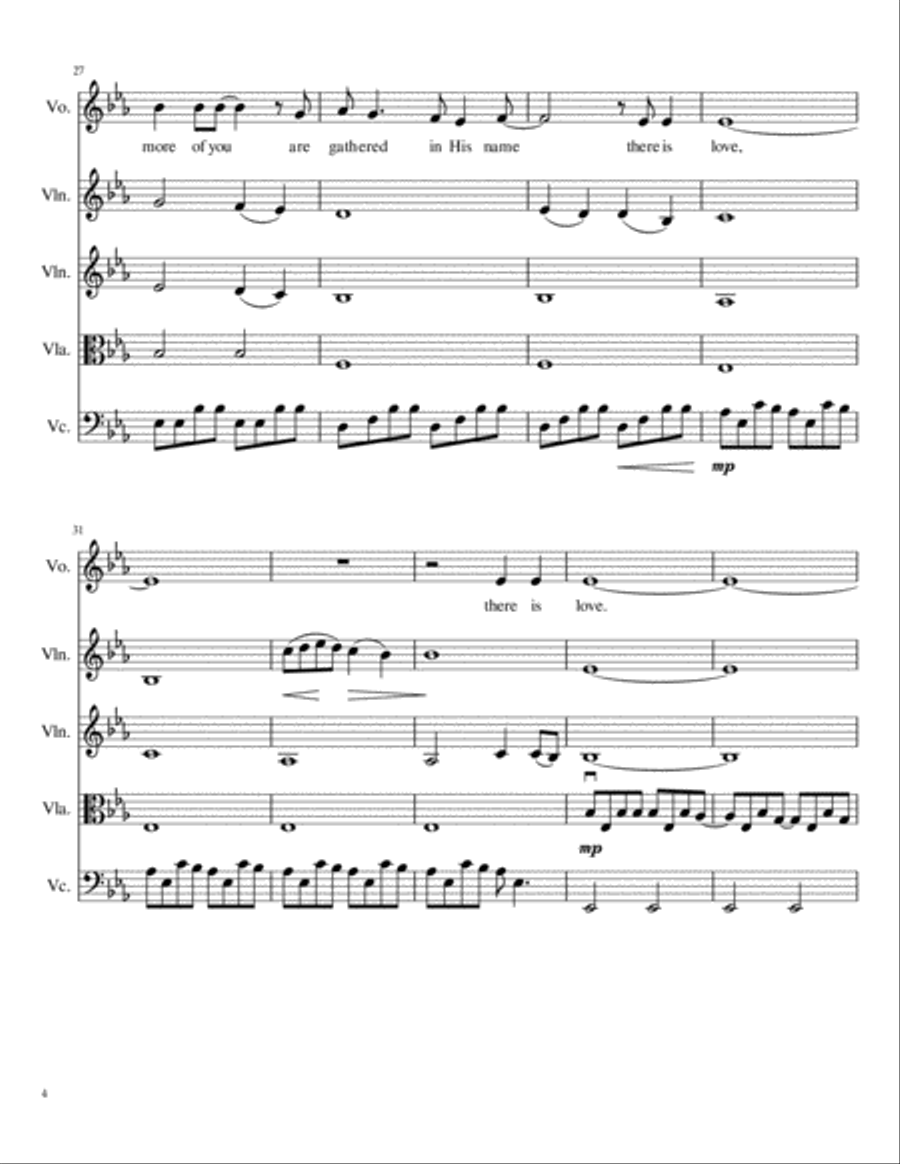 Wedding Song (There Is Love) Chamber Orchestra scores gallery preview page 4