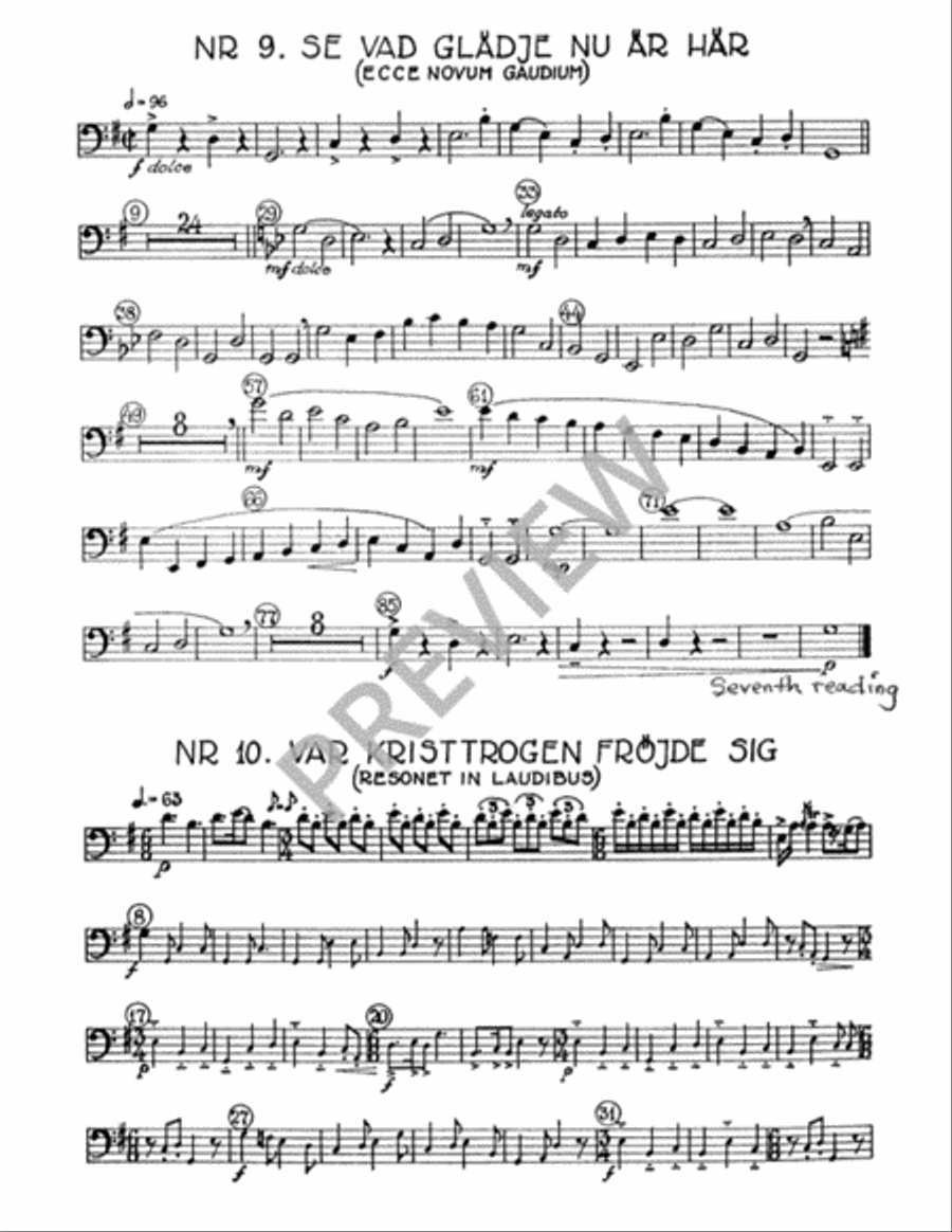 Gaudete (Instrumental Parts) Bassoon scores gallery preview page 18
