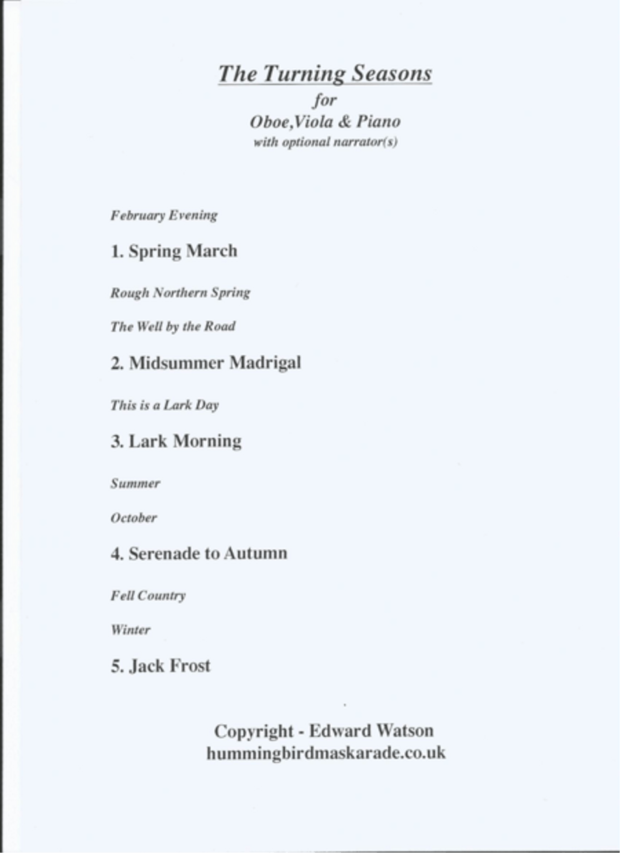 The Turning Seasons Oboe scores gallery preview page 2