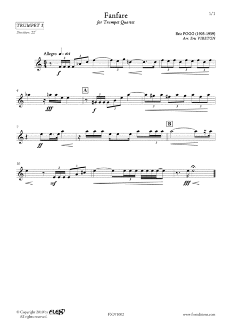 Fanfare Fanfare Trumpet scores gallery preview page 4