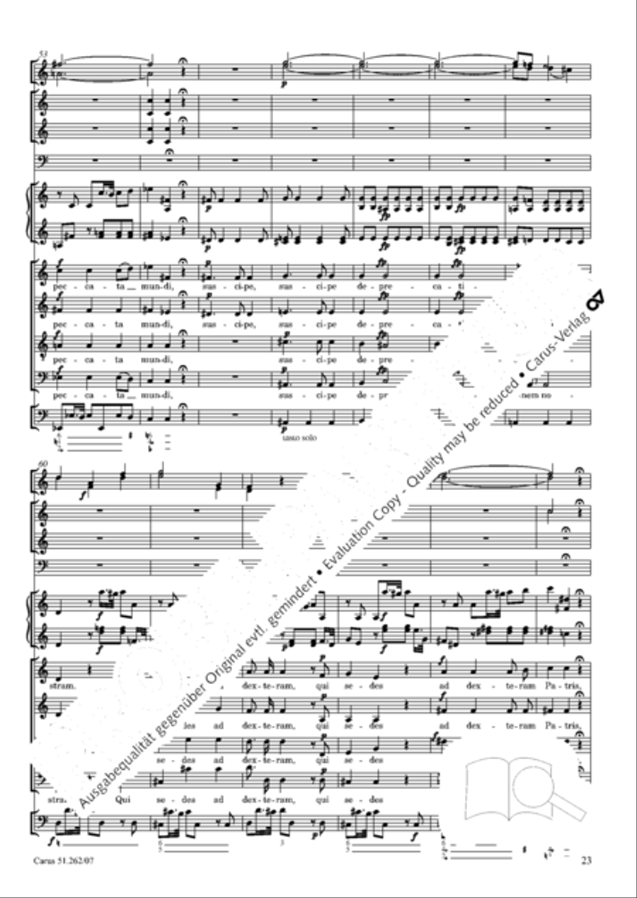 Missa longa in C major (Missa longa in C) 4-Part scores gallery preview page 24