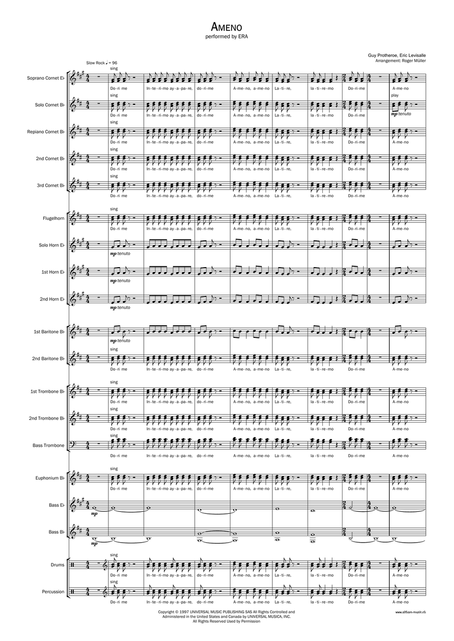 Ameno Brass Band scores gallery preview page 3