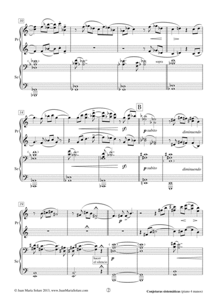 Conjeturas sistemáticas [piano 4 hands]