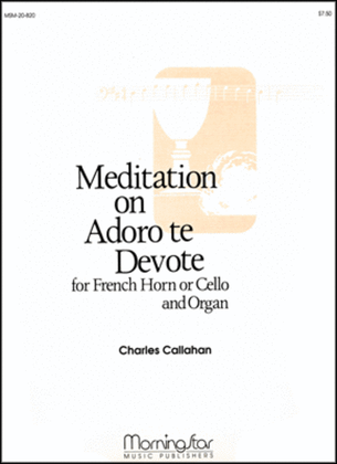 Book cover for Adoro te Devote (Meditation)