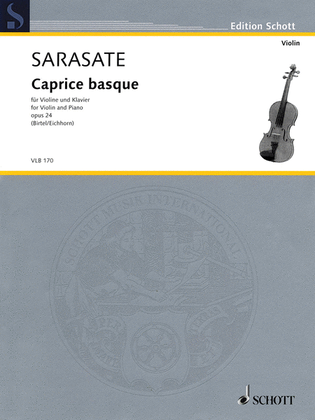 Book cover for Pablo de Sarasate - Caprice Basque, Op. 24