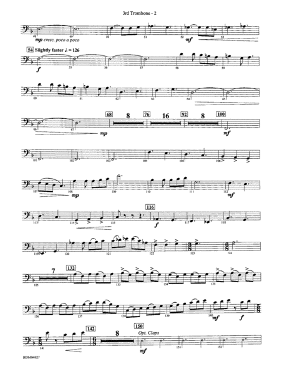 Tir Na Nog (A Celtic Legend): 3rd Trombone Concert Band scores gallery preview page 2