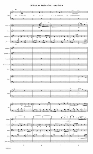 He Keeps Me Singing - Orchestral Score and Parts