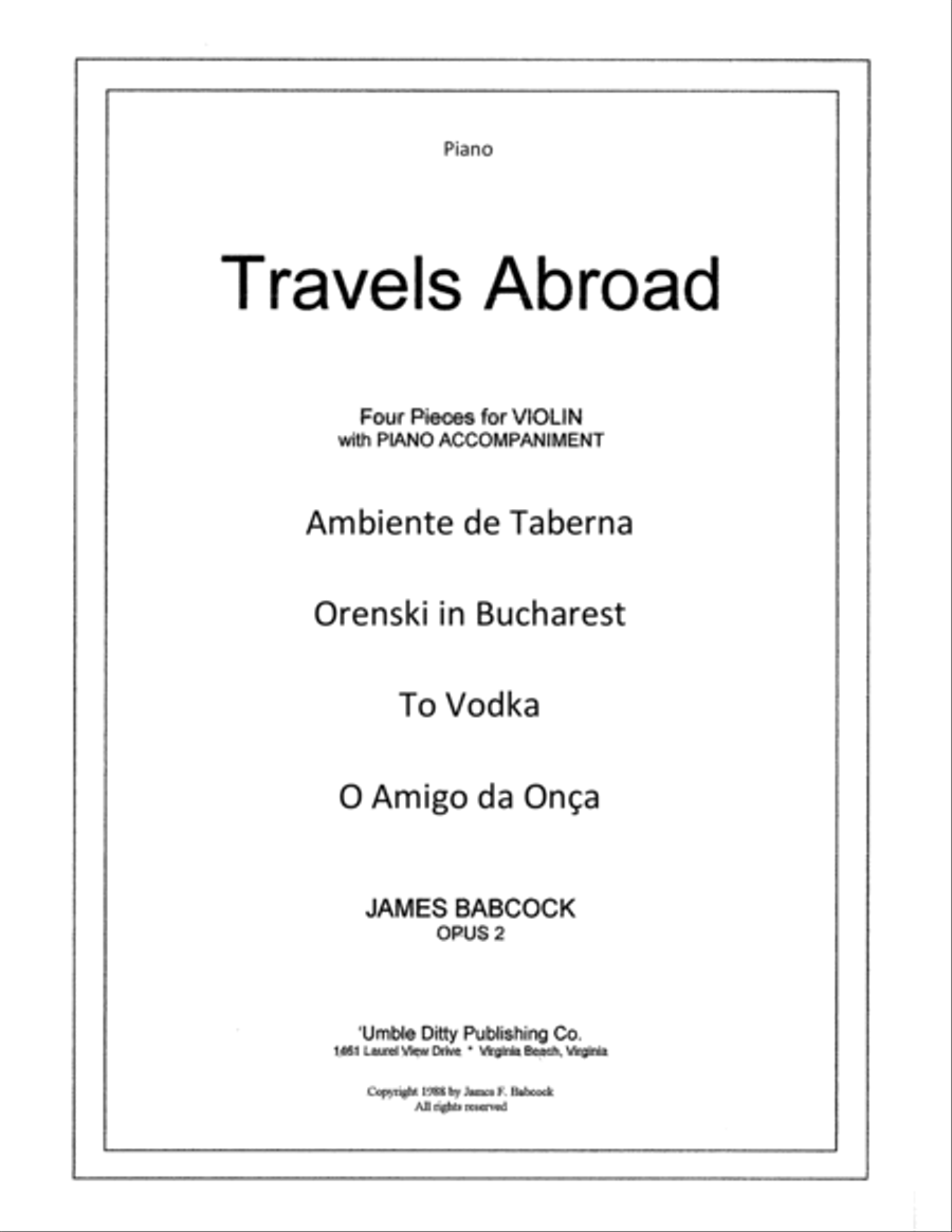 TRAVELS ABROAD Violin Solo scores gallery preview page 2