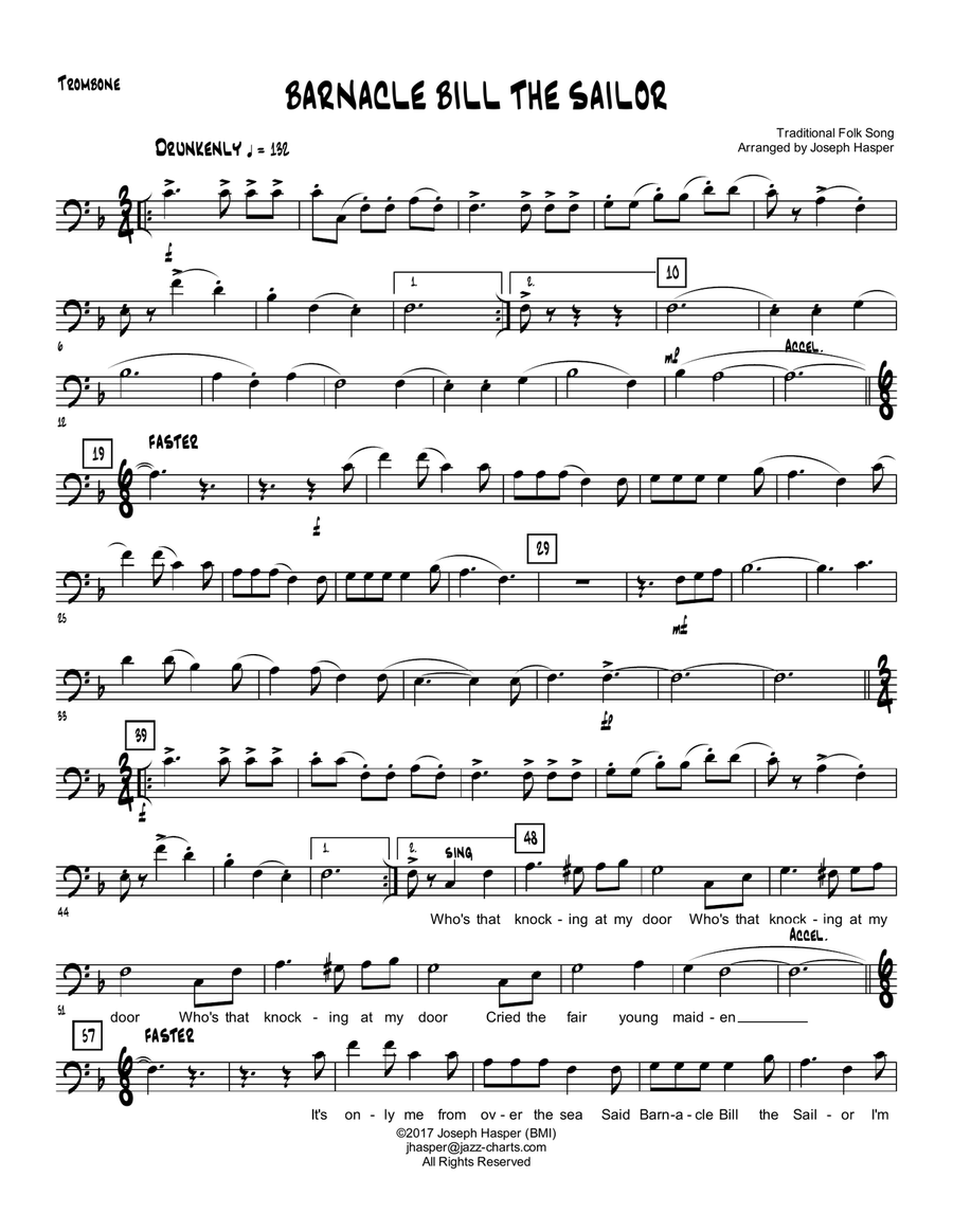 Barnacle Bill the Sailor (for German Band) Large Ensemble scores gallery preview page 5