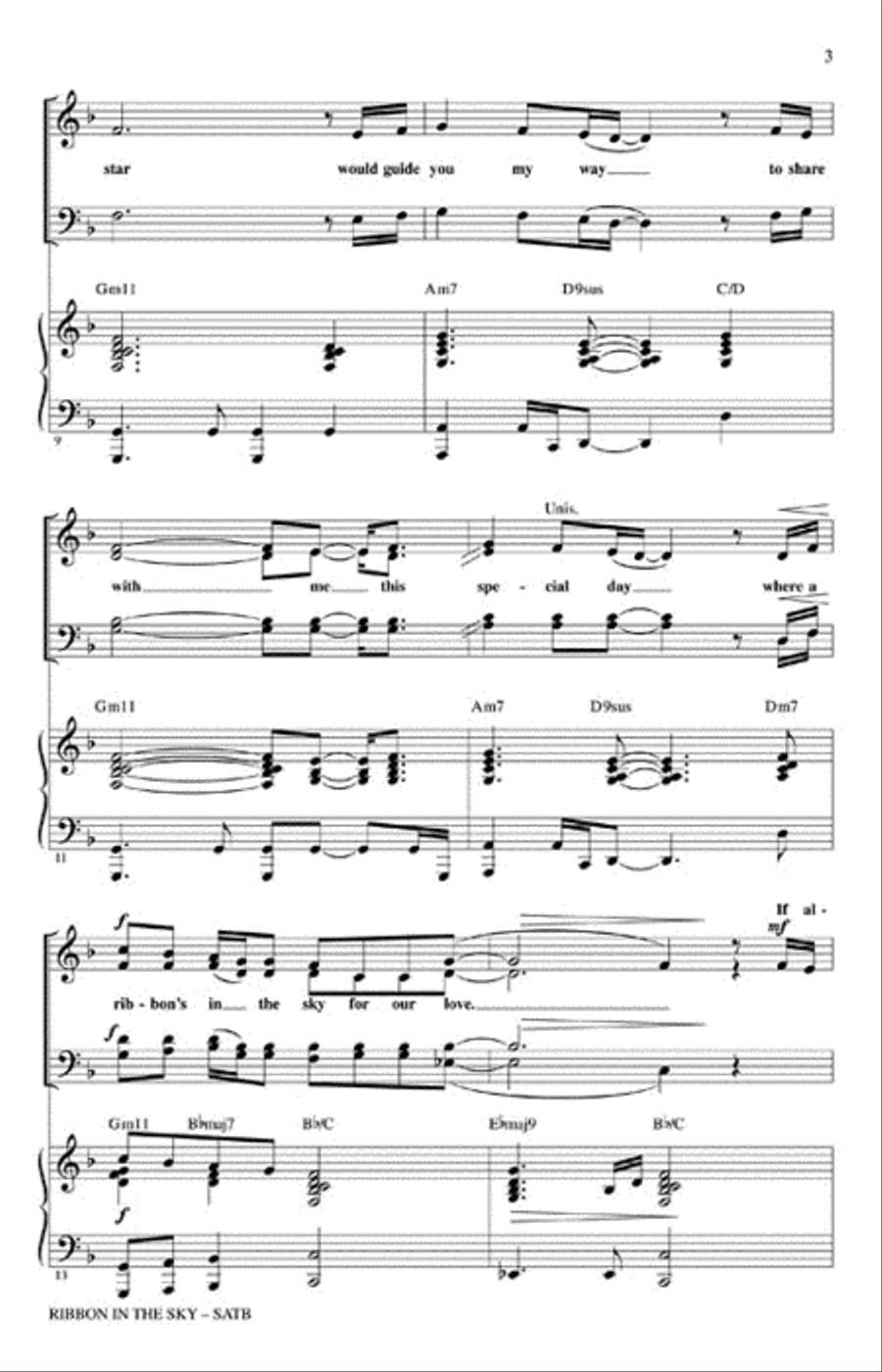 Ribbon in the Sky 4-Part scores gallery preview page 3