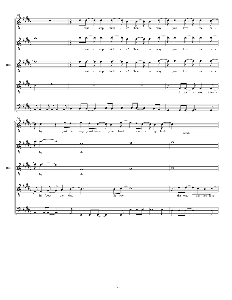 Stop Thinkin' TTBB scores gallery preview page 3