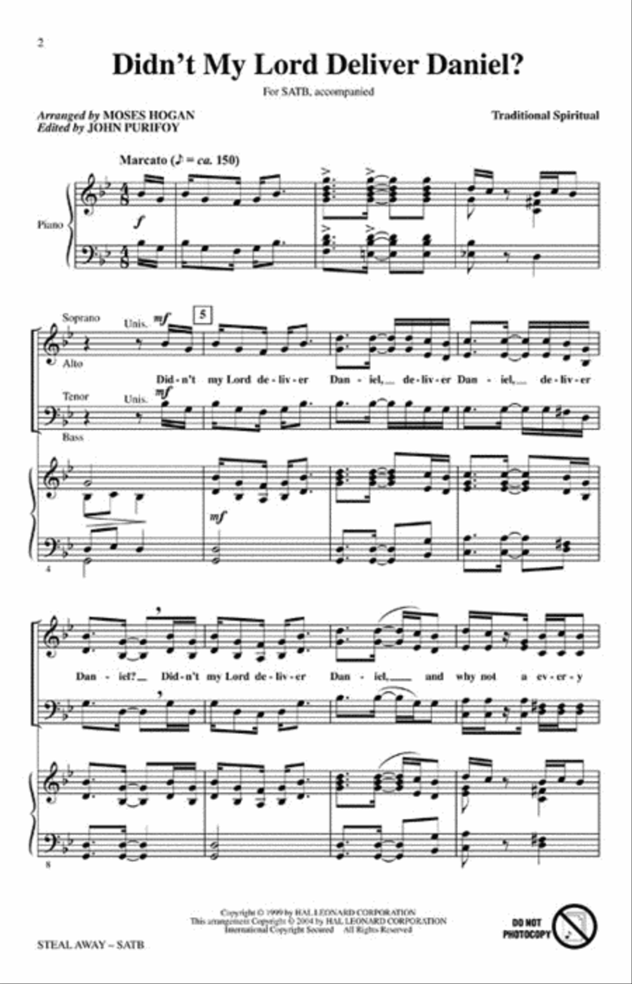 Steal Away 4-Part scores gallery preview page 2