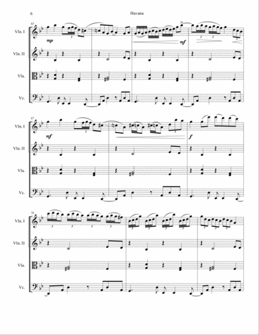 Havana Havana Small Ensemble scores gallery preview page 6