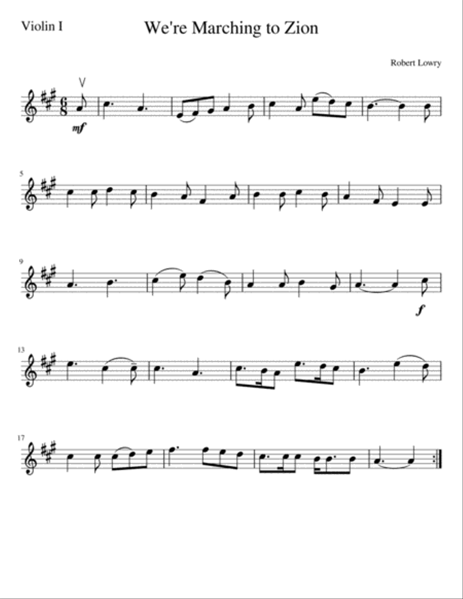 We're Marching to Zion String Quartet scores gallery preview page 3