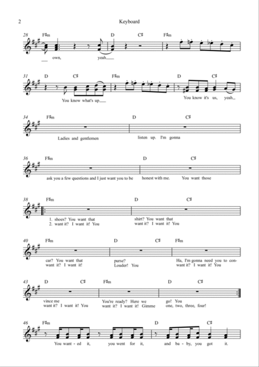 U Know What's Up Voice scores gallery preview page 2