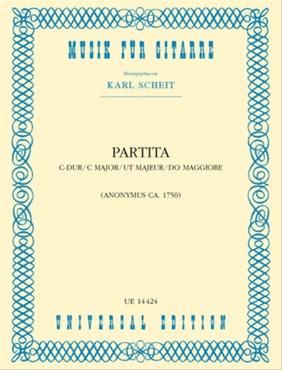 Partita, C Maj, Guitar (Anon) School and Community scores gallery preview page 1