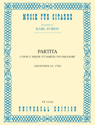 Book cover for Partita, C Maj, Guitar (Anon)
