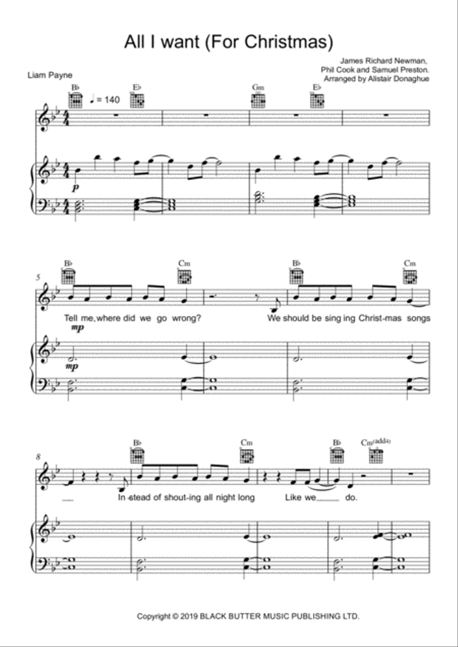All I Want For Christmas Is You Voice scores gallery preview page 2