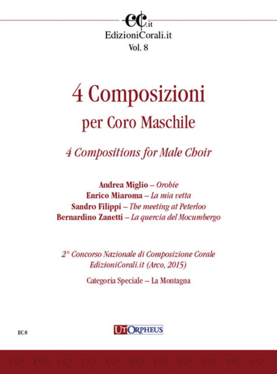 4 Compositions for Male Choir (2nd National Choral Composition Competition EdizioniCorali.it