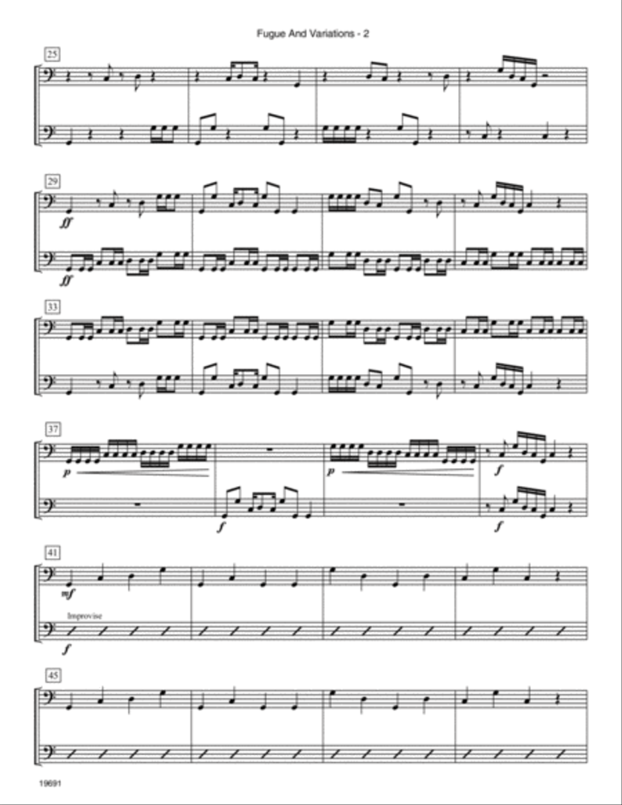 Fugue And Variations Fugue And Variations Percussion scores gallery preview page 3