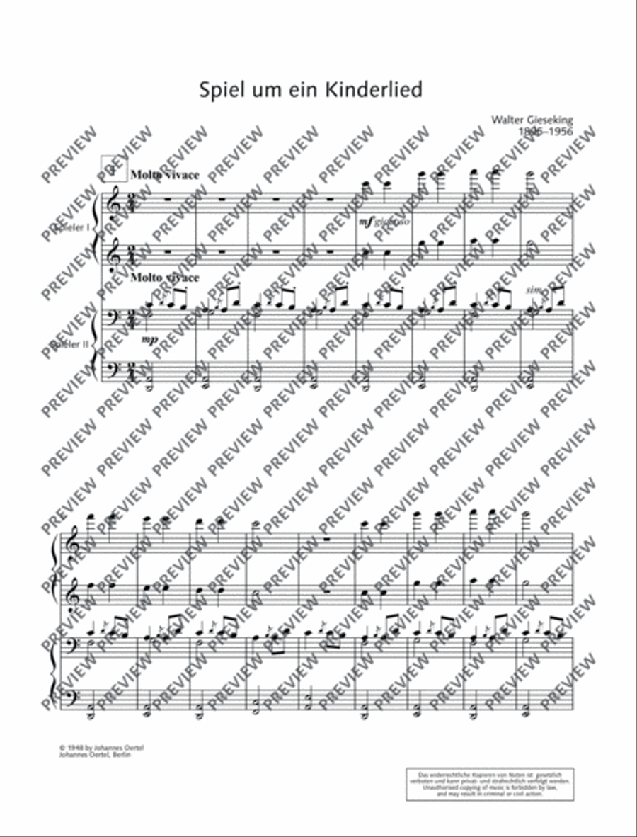Playing with a children's song Piano Duet scores gallery preview page 4