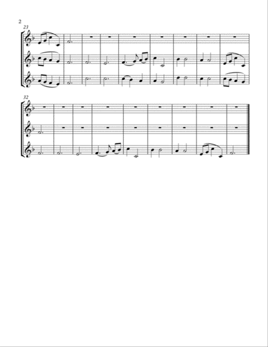Peace Canon Woodwind Trio scores gallery preview page 2