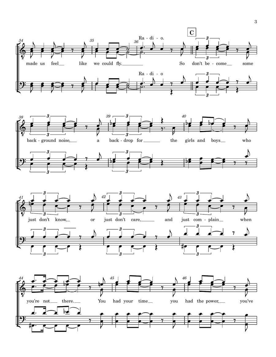 Radio Ga Ga TTBB scores gallery preview page 3