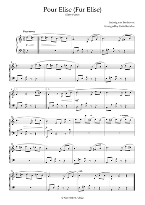 Pour Elise - Für Elise (Easy Piano) Beethoven