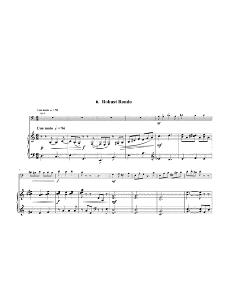 Whimsical Pieces for Trombone and Piano Piano Accompaniment scores gallery preview page 8