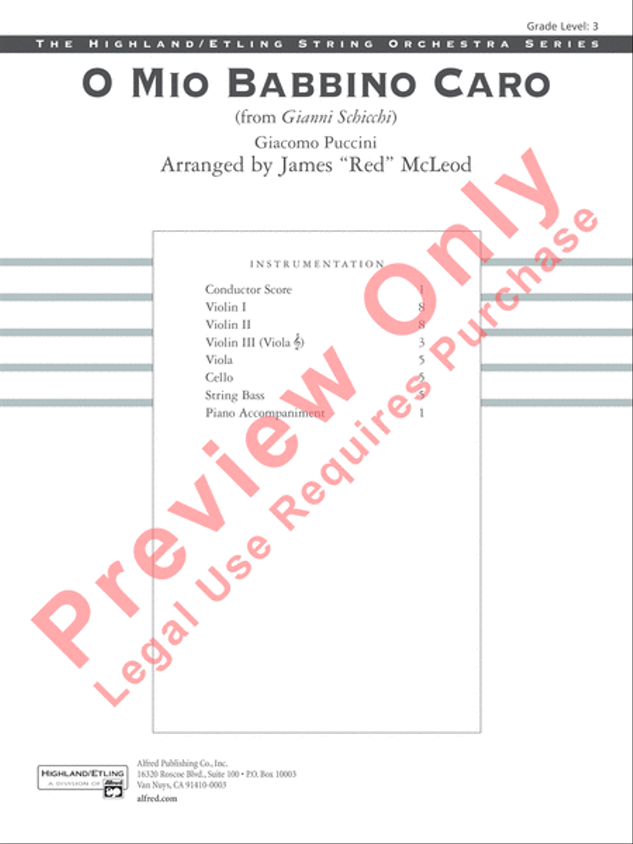 O Mio Babbino Caro O Mio Babbino Caro String Orchestra scores gallery preview page 2