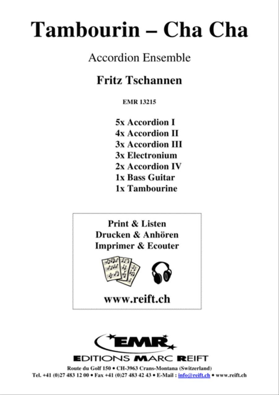 Tambourin Cha-Cha Accordion scores gallery preview page 2