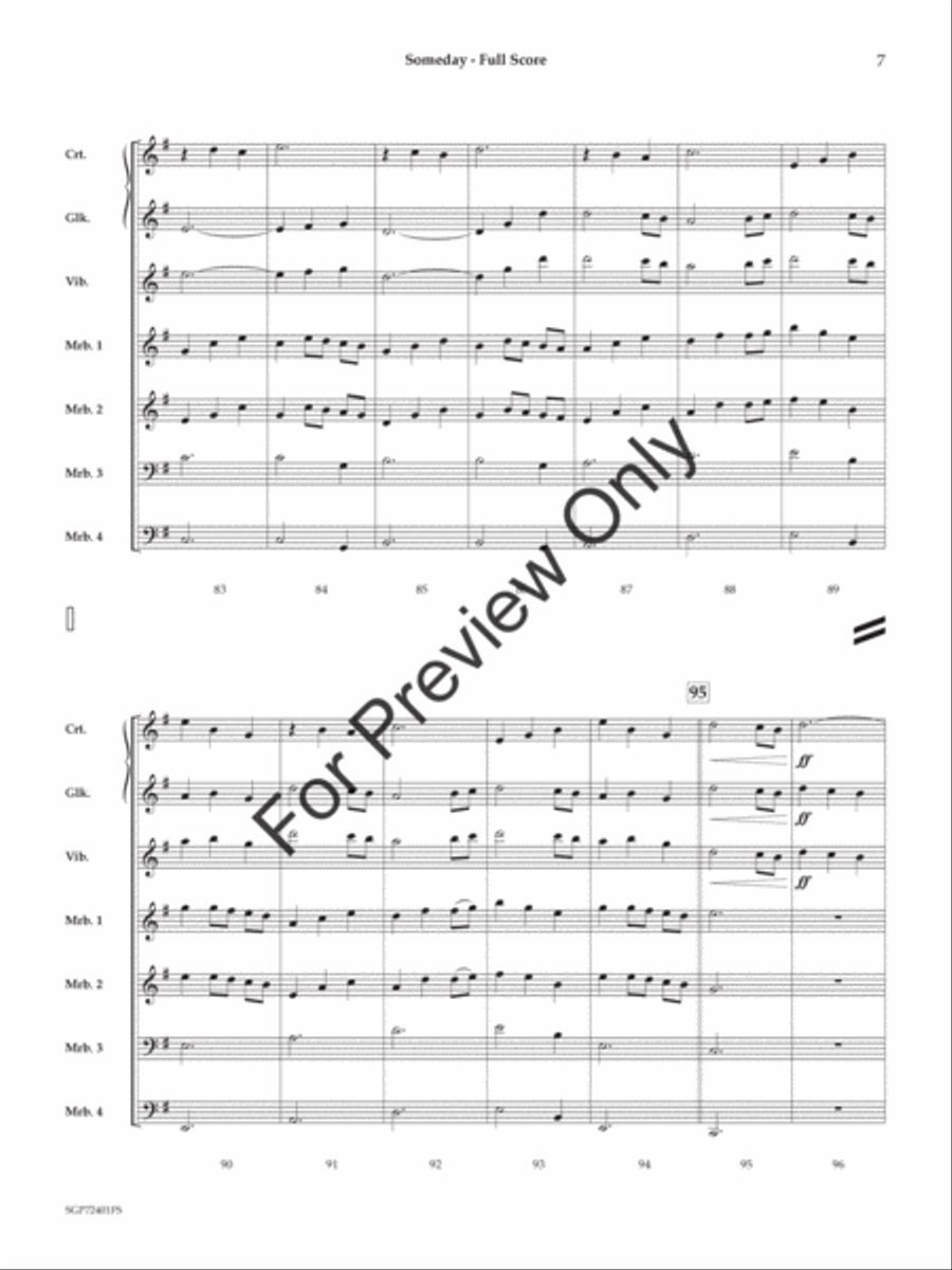 Someday Glockenspiel scores gallery preview page 8