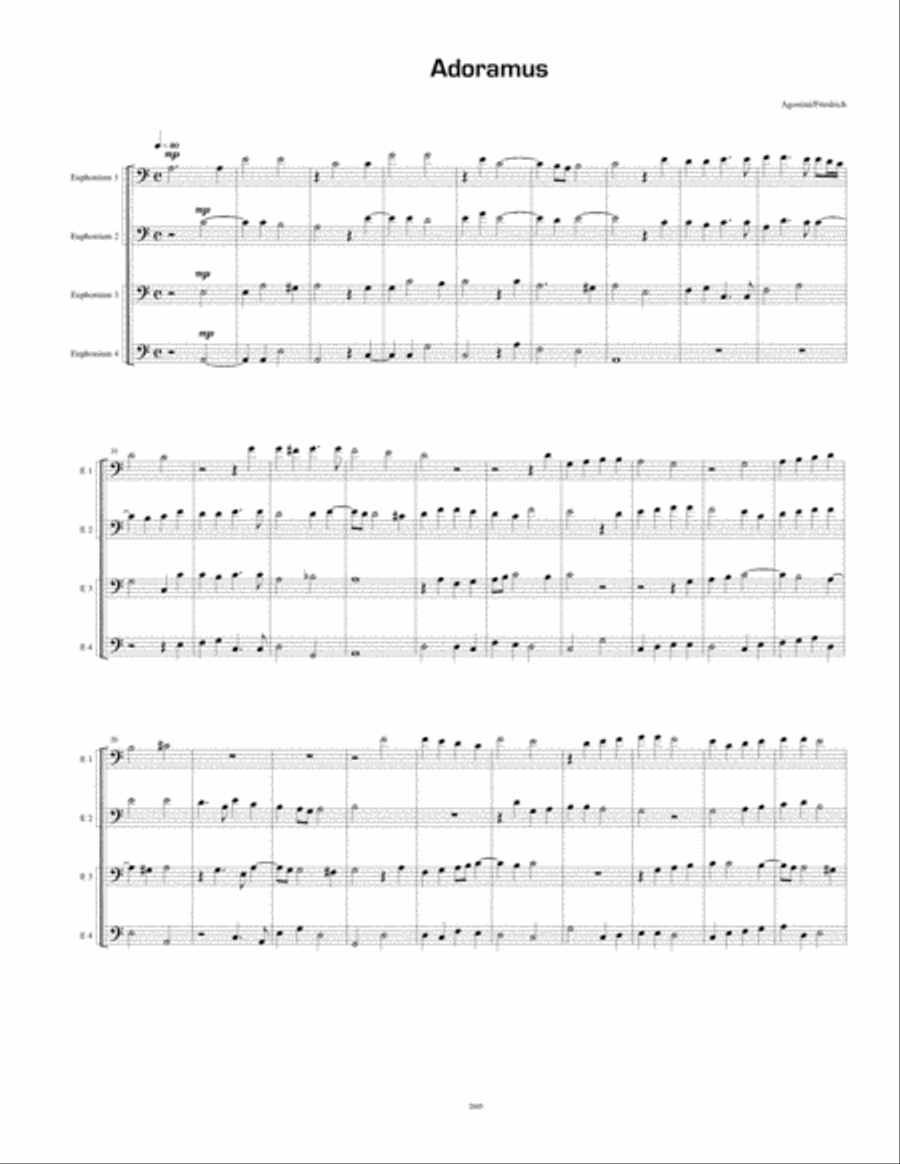 Adoramus Adoramus Small Ensemble scores gallery preview page 1