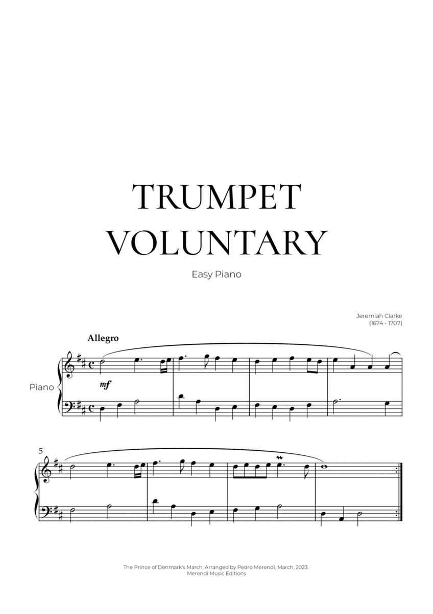 Trumpet Voluntary (Easy Piano) - Jeremiah Clarke image number null