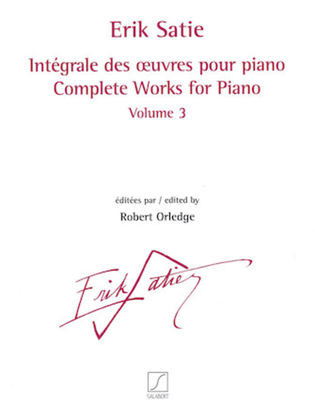 Book cover for Complete Works for Piano - Volume 3