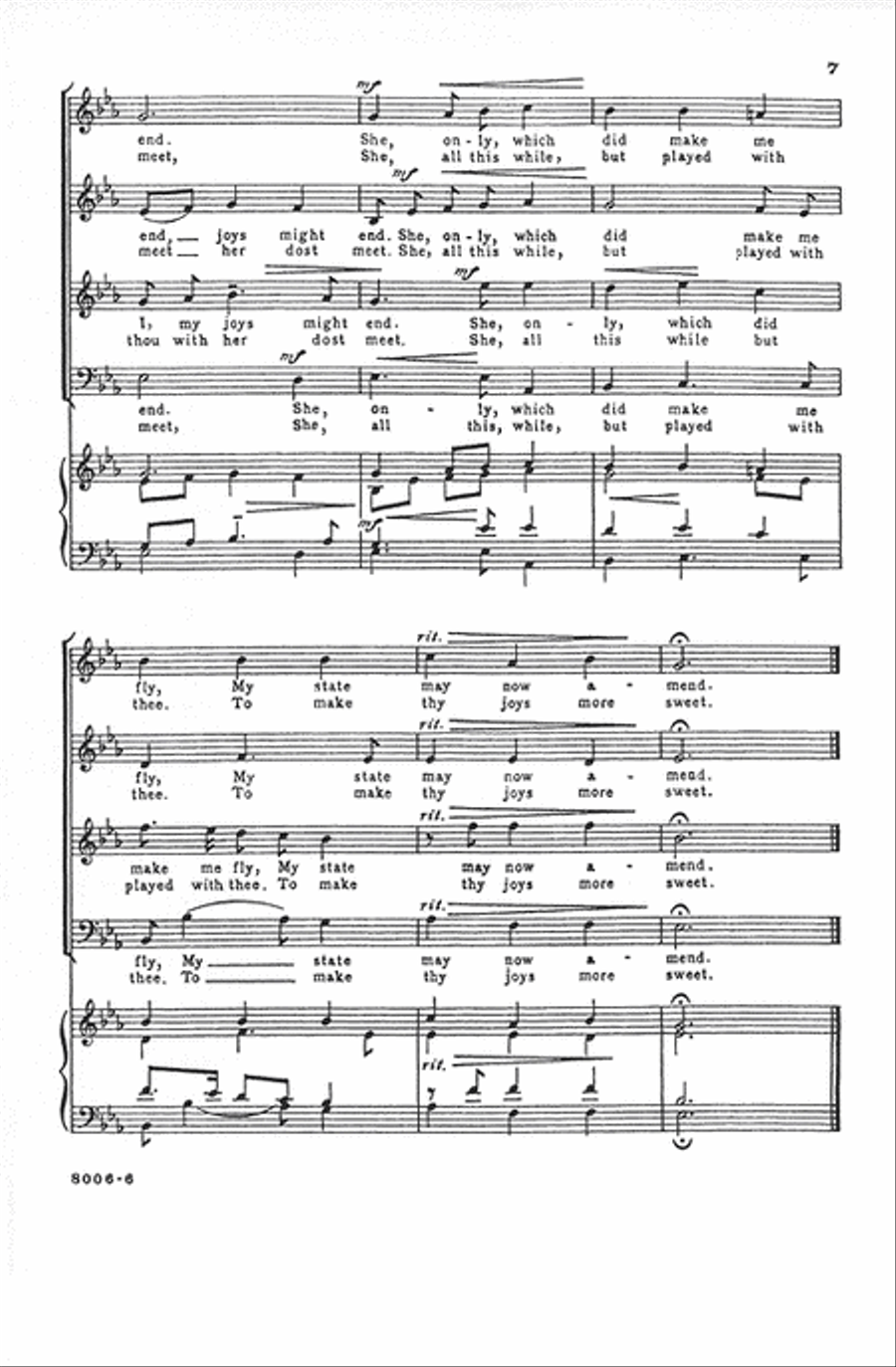 Awake, Sweet Love Awake, Sweet Love 4-Part scores gallery preview page 7