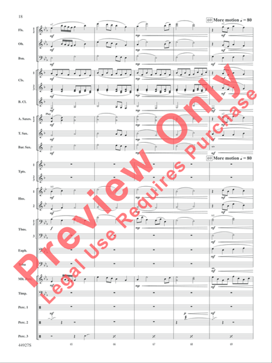 At the Movies with John Williams Concert Band scores gallery preview page 43