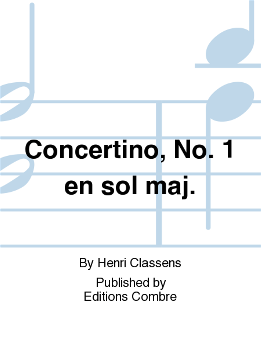 Concertino No. 1 en Sol maj. Piano Accompaniment scores gallery preview page 1