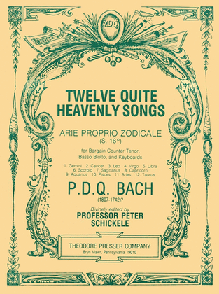 Book cover for Twelve Quite Heavenly Songs Arie Proprio Zodicale