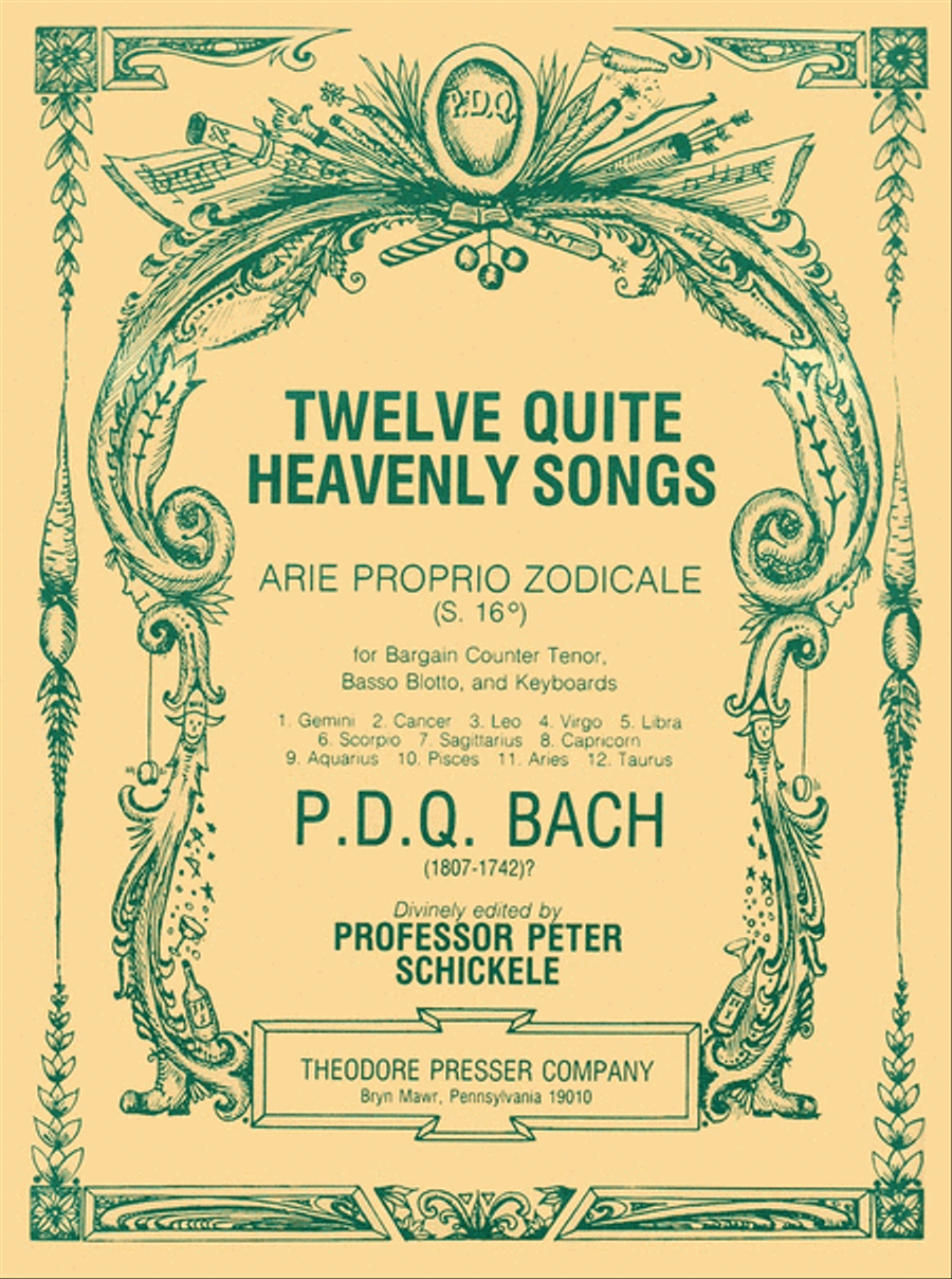 Book cover for Twelve Quite Heavenly Songs Arie Proprio Zodicale