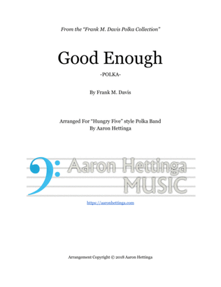 Book cover for Good Enough - Polka - for "Hungry Five" Polka Band