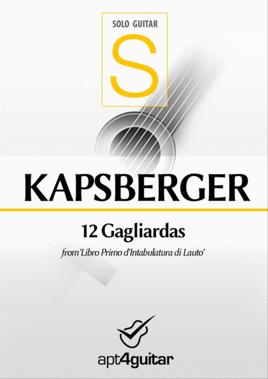 12 Gagliardas 12 Gagliardas Classical Guitar scores gallery preview page 1