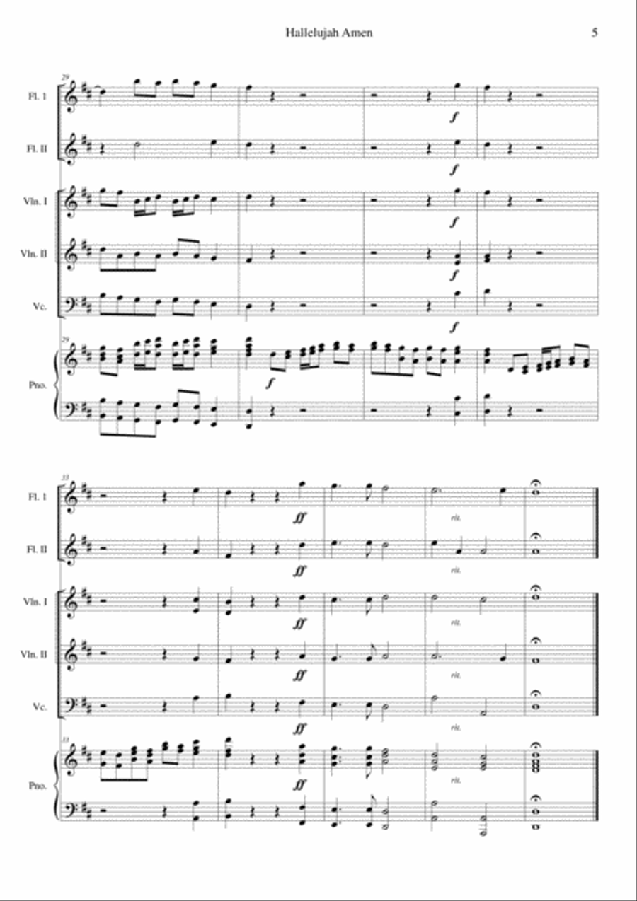 Hallelujah, Amen (from Judas Maccabaeus) in C Cello scores gallery preview page 5