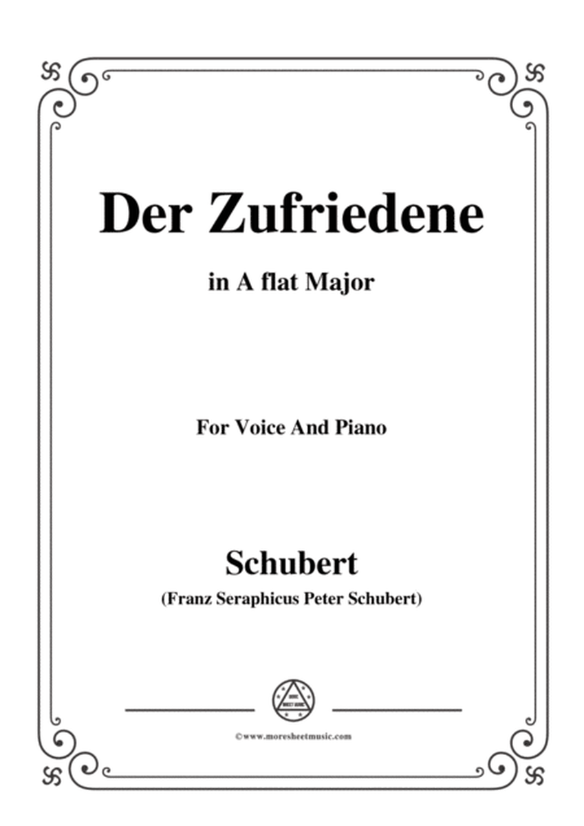 Schubert-Der Zufriedene,in A flat Major,for Voice&Piano image number null