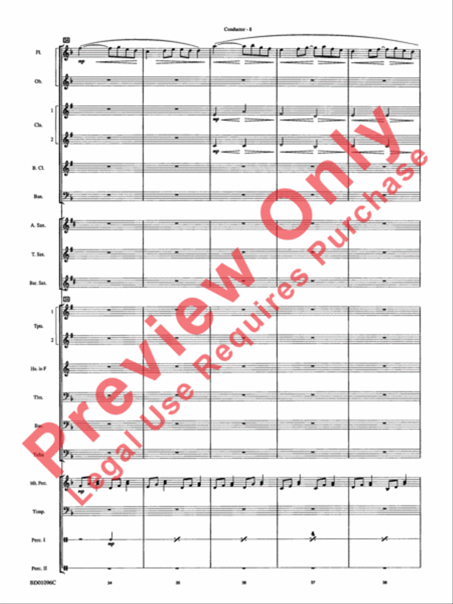 Pavane (Pour Une Infante Defunte) Concert Band scores gallery preview page 10