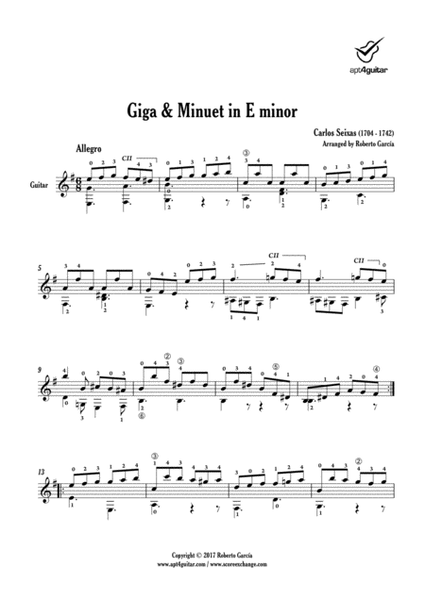 Giga & Minuet in E minor image number null