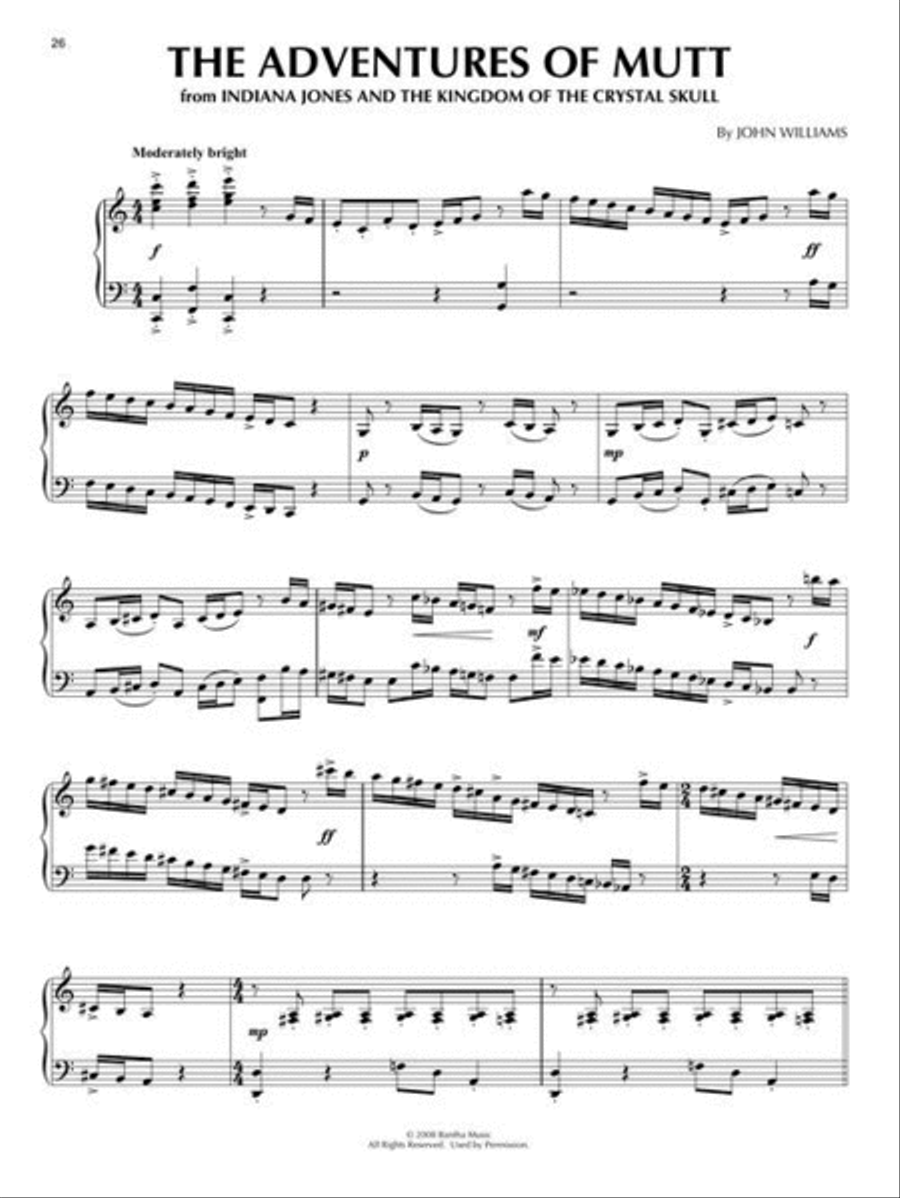 Indiana Jones Piano Solo Collection Piano Solo scores gallery preview page 7