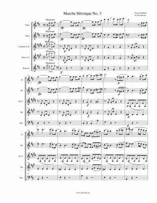 Marche Héroïque No. 3 for wind quintet