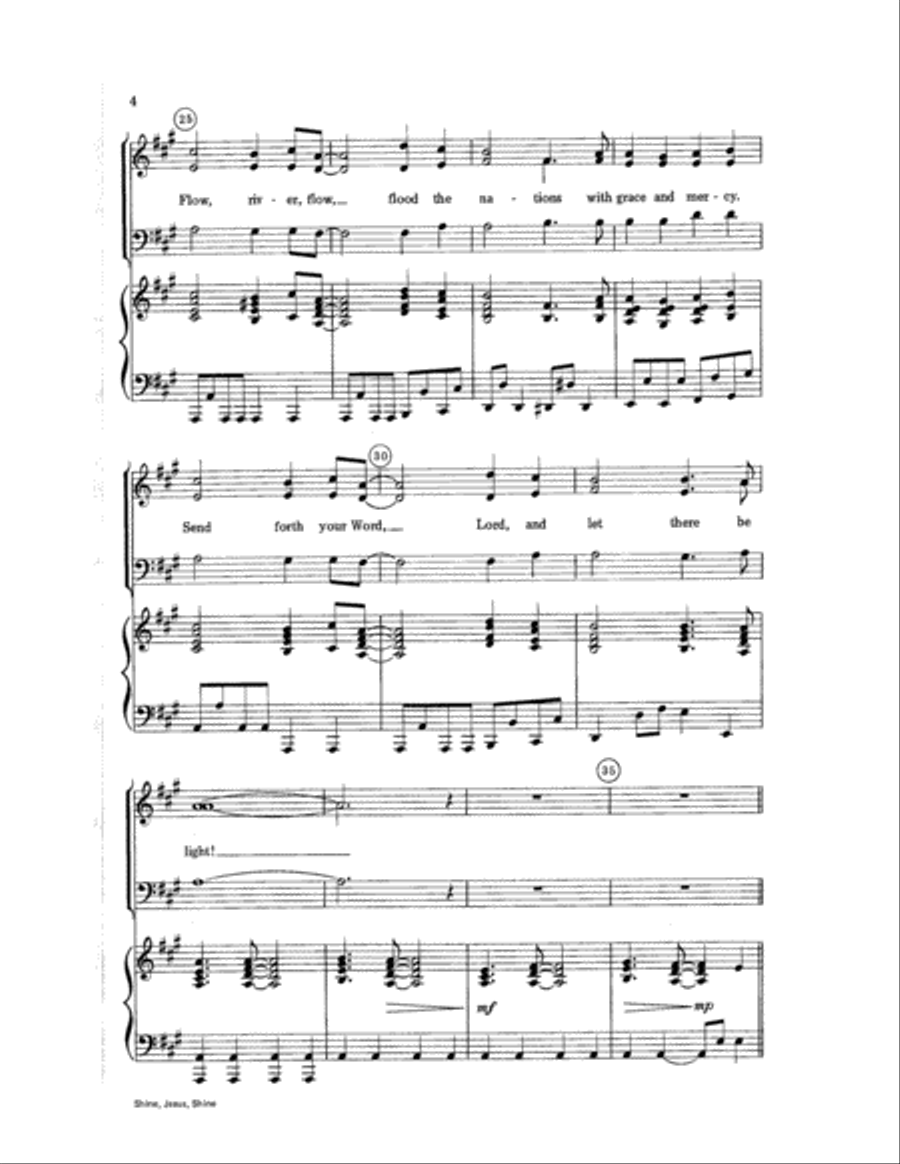 Shine, Jesus, Shine Choir scores gallery preview page 4