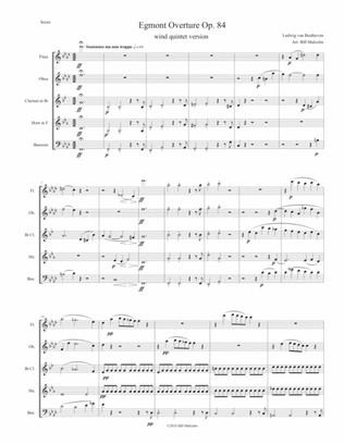 Egmont Overture Op. 84 for wind quintet